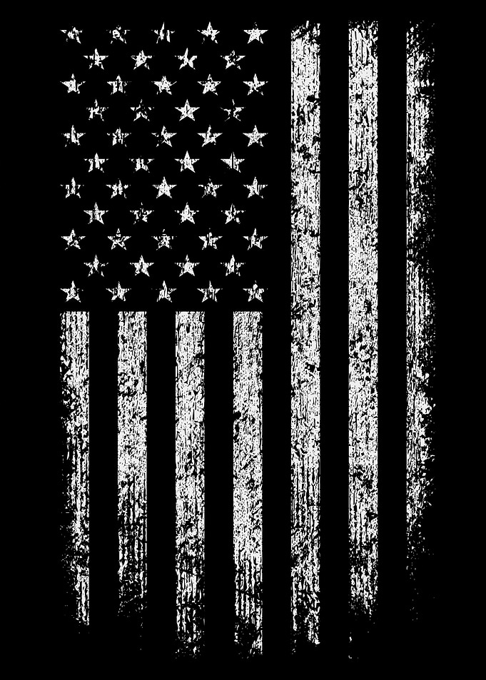 US Black and White Flag