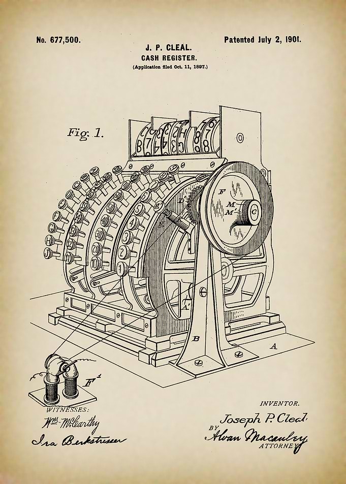 Cash register patent