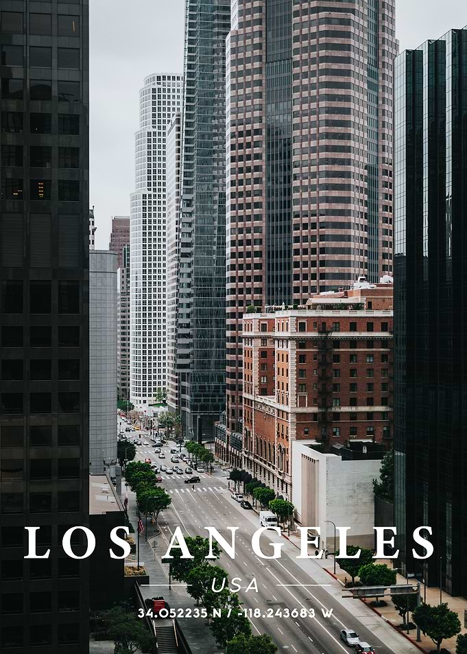 Los Angeles Coordinate Art