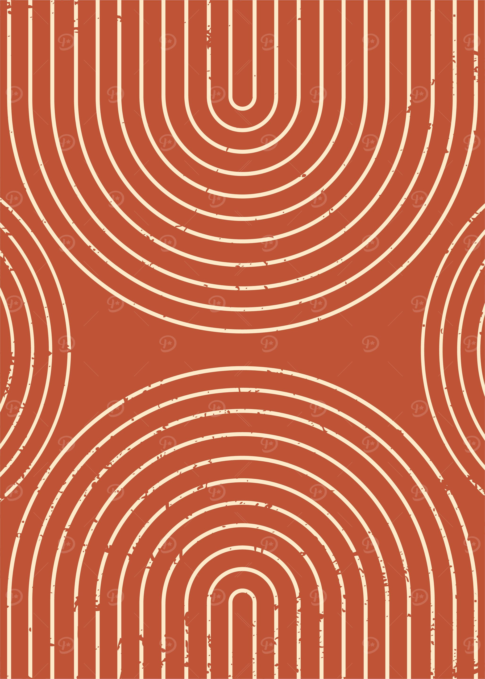 Terracotta Arches Abstract