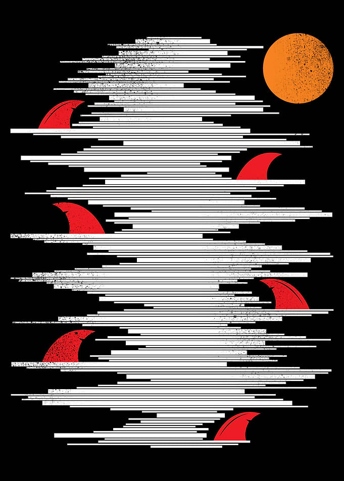 Shark Sunset Geometry