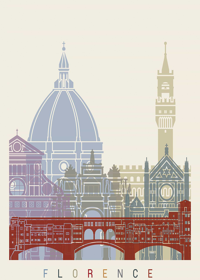 Florence skyline poster