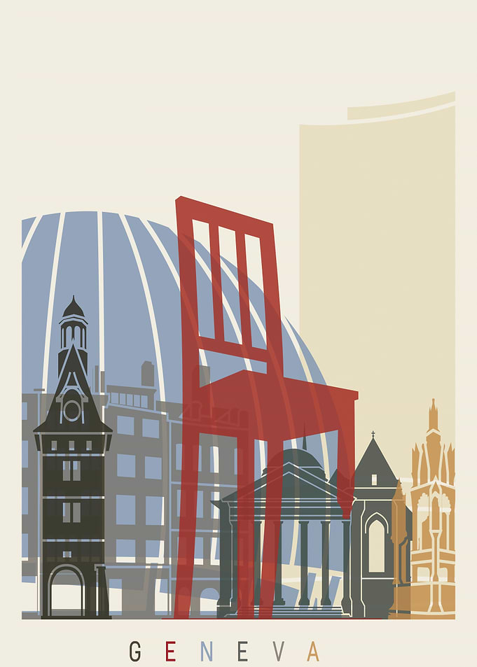 Geneva skyline poster