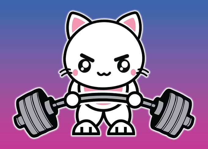 Gym Cat Cartoon