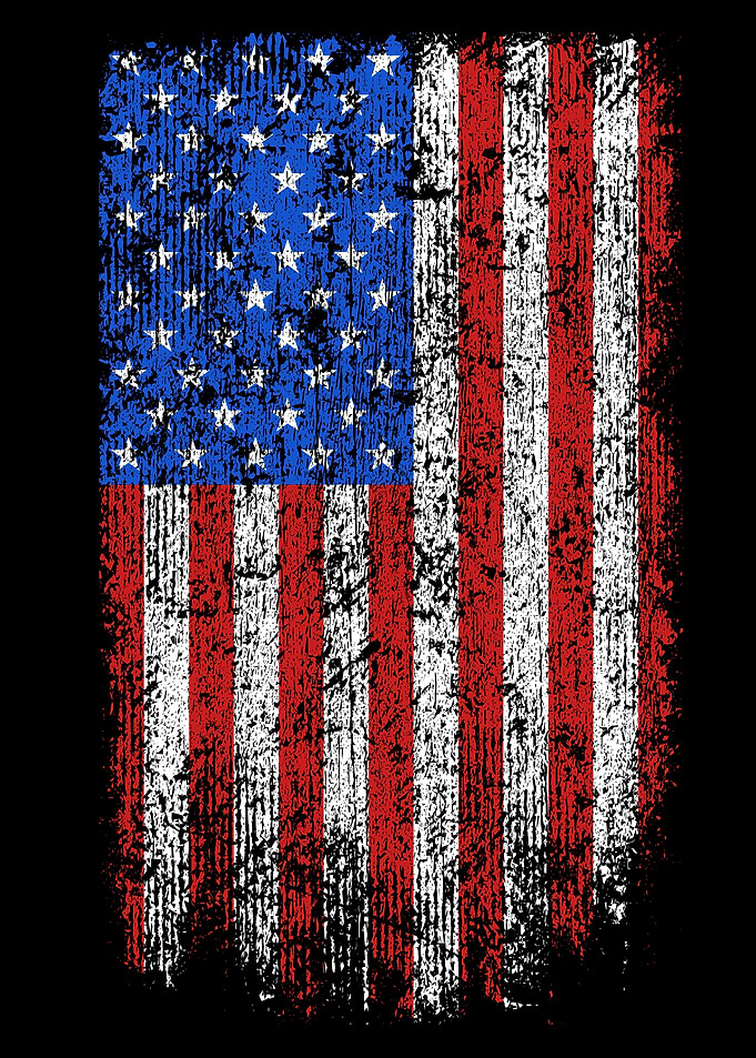Ripped US Flag