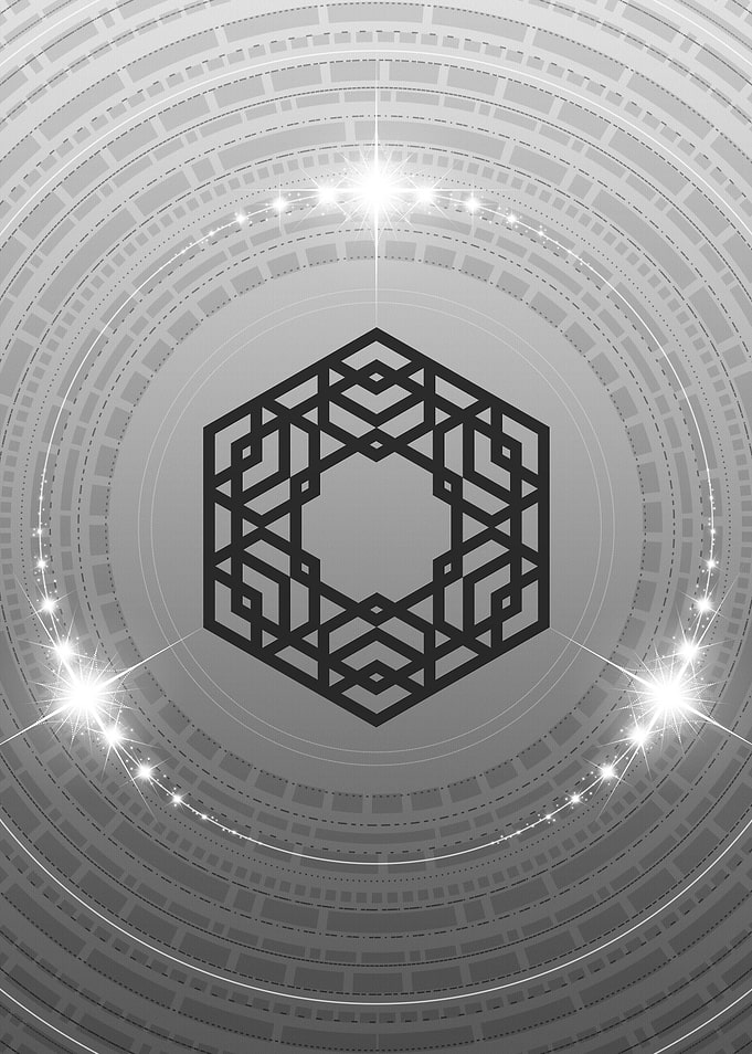 Gray Geometric Glyph Sign