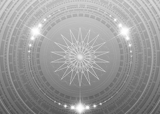 Gray Sacred Geometry Glyph