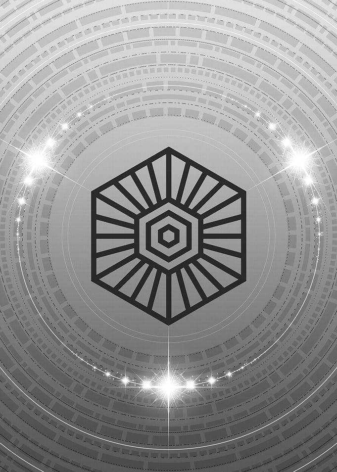 Gray Geometric Glyph Sign