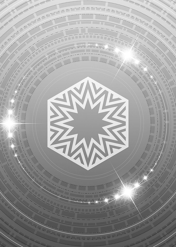 Grey Geometric Glyph Rune