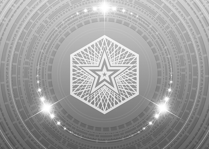 Gray Geometric Glyph Sign