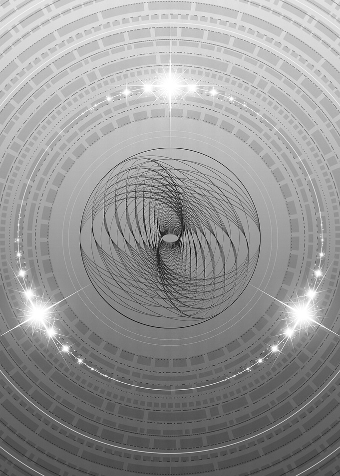 Grey Sacred Geometry Glyph