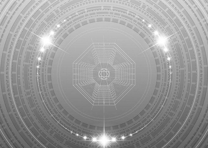 Grey Sacred Geometry Glyph
