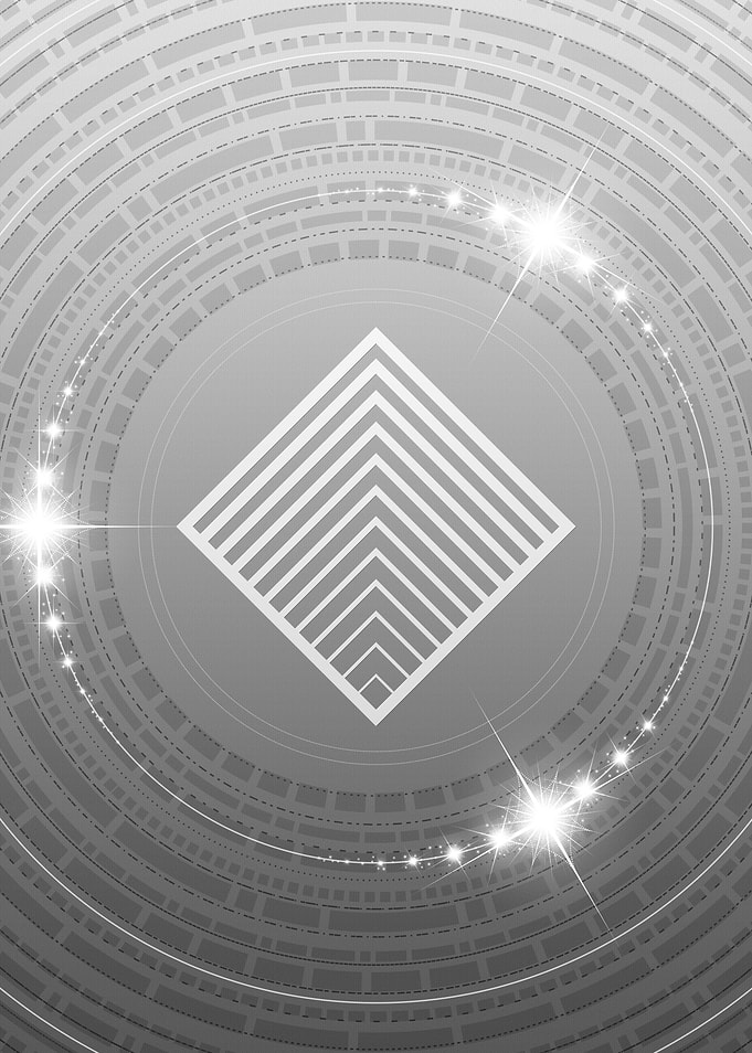Grey Geometric Glyph Rune