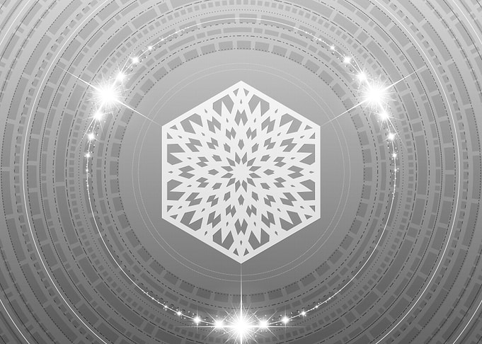 Grey Geometric Glyph Rune