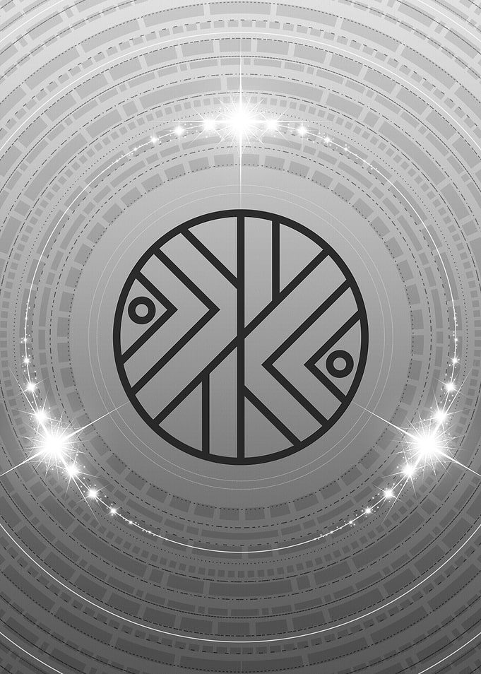 Grey Geometric Glyph Rune