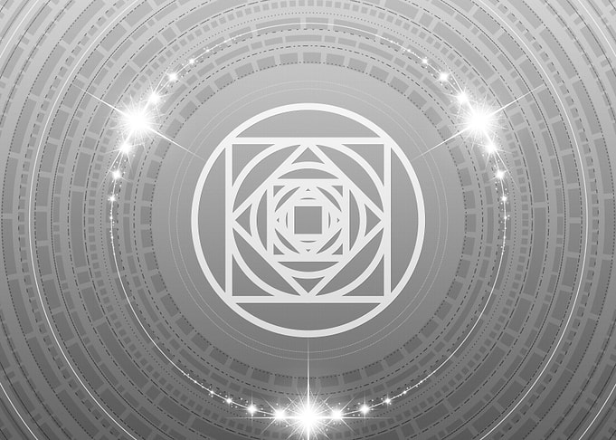 Grey Sacred Geometry Glyph