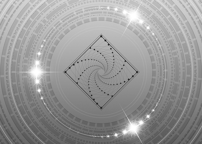 Grey Sacred Geometry Glyph