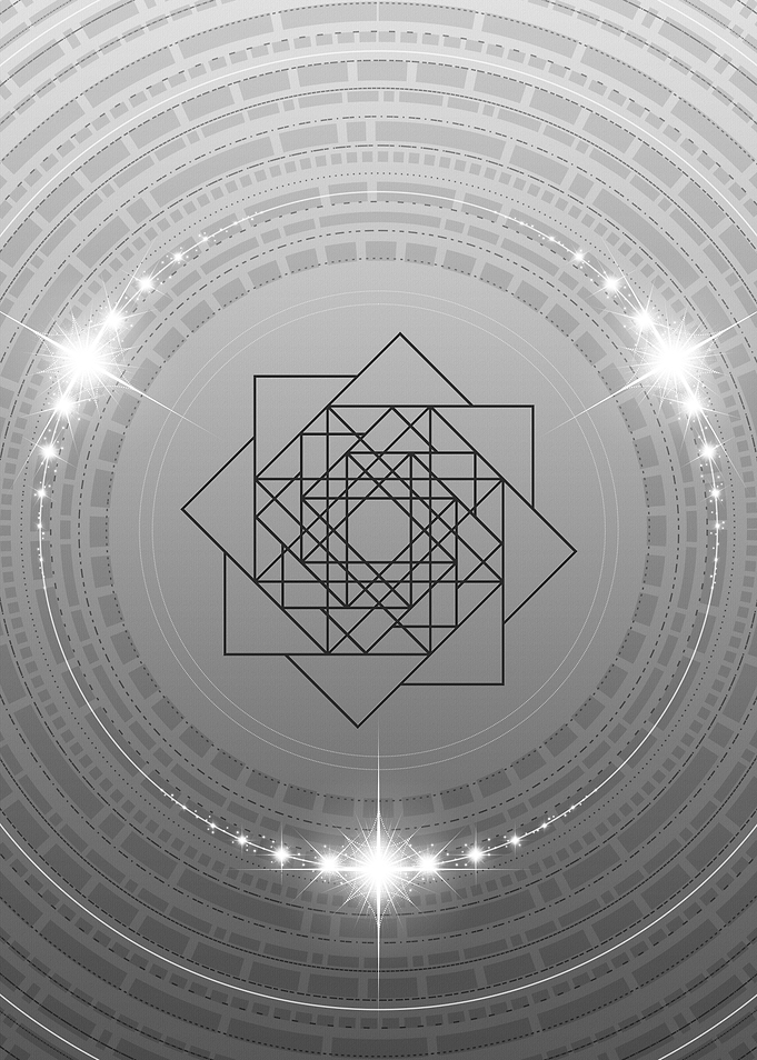 Gray Sacred Geometry Glyph