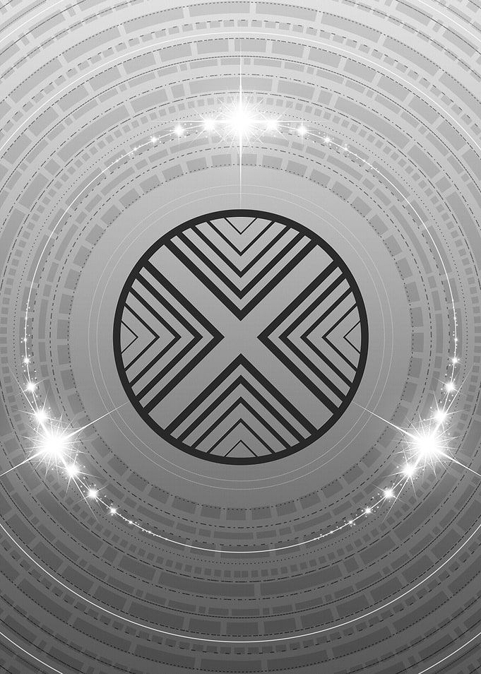 Gray Geometric Glyph Sign
