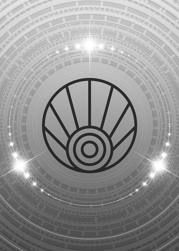 Gray Geometric Glyph Sign