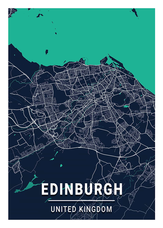 Edinburgh City Map England