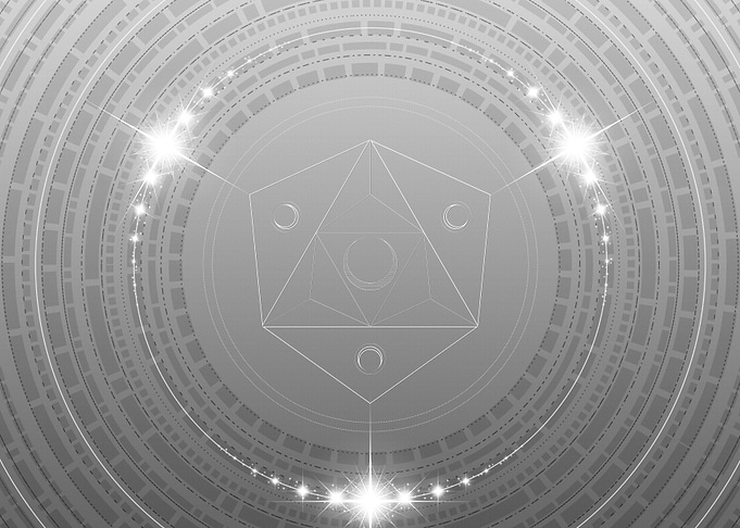 Gray Geometric Glyph Sign