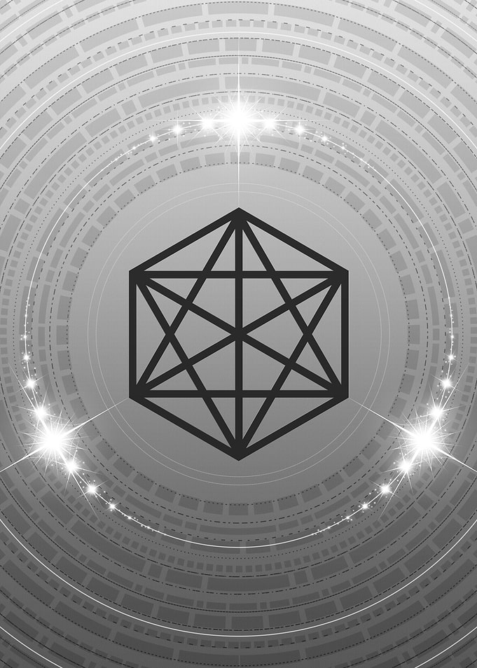 Grey Geometric Glyph Rune