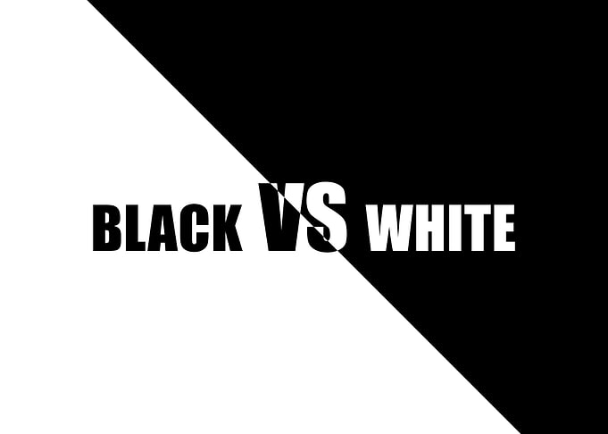 Black VS white contrast si