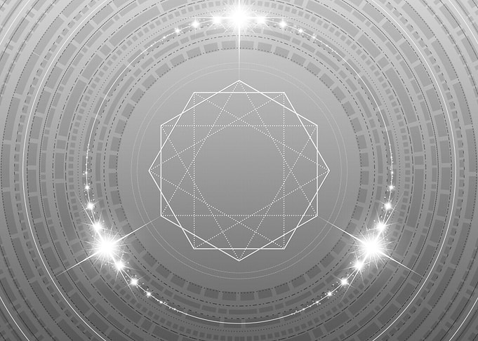 Gray Geometric Glyph Sign