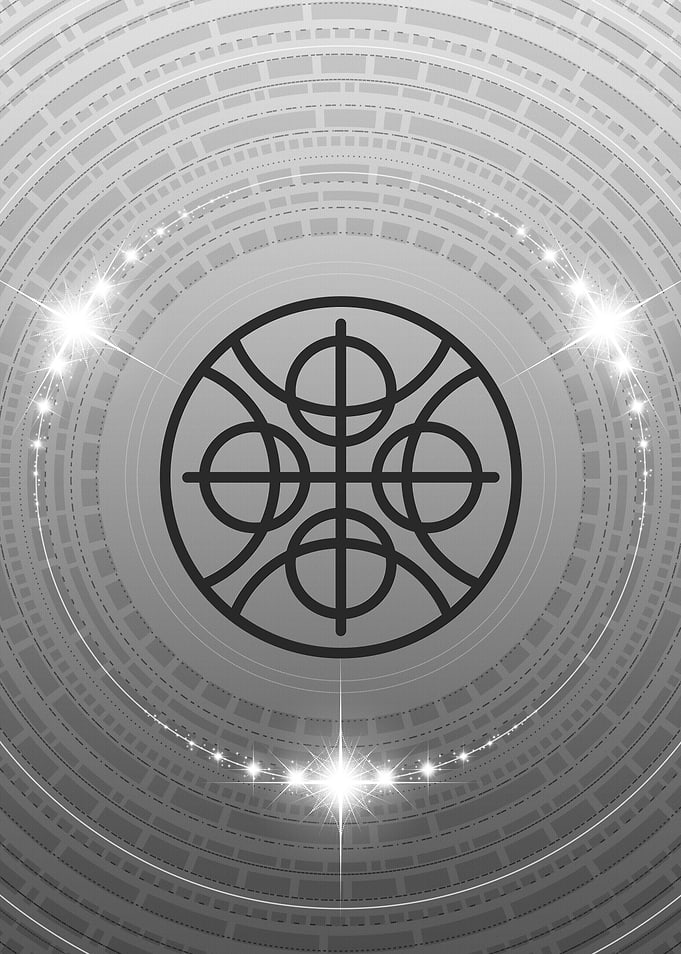 Gray Geometric Glyph Sign