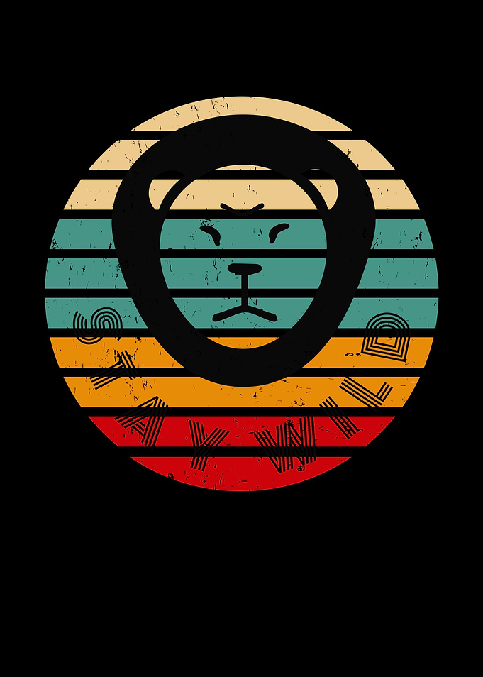 Stay Wild Lion Retro Style