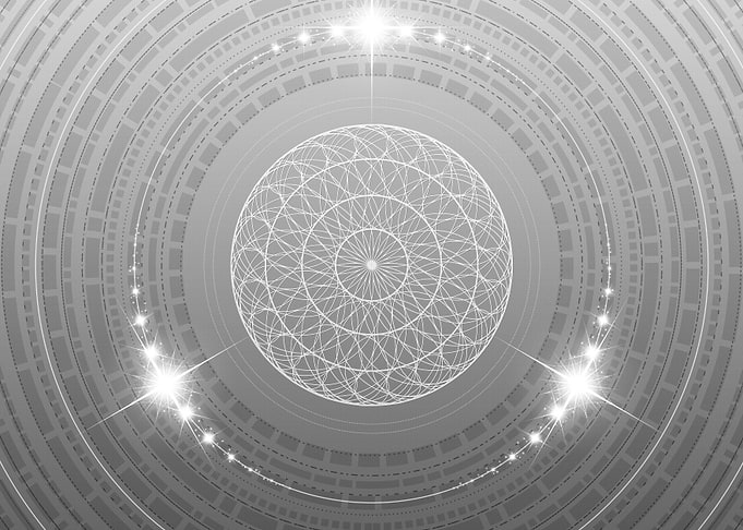 Gray Sacred Geometry Glyph