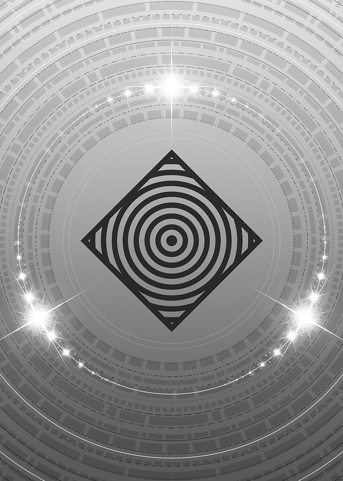 Gray Glyph Mandala Rune