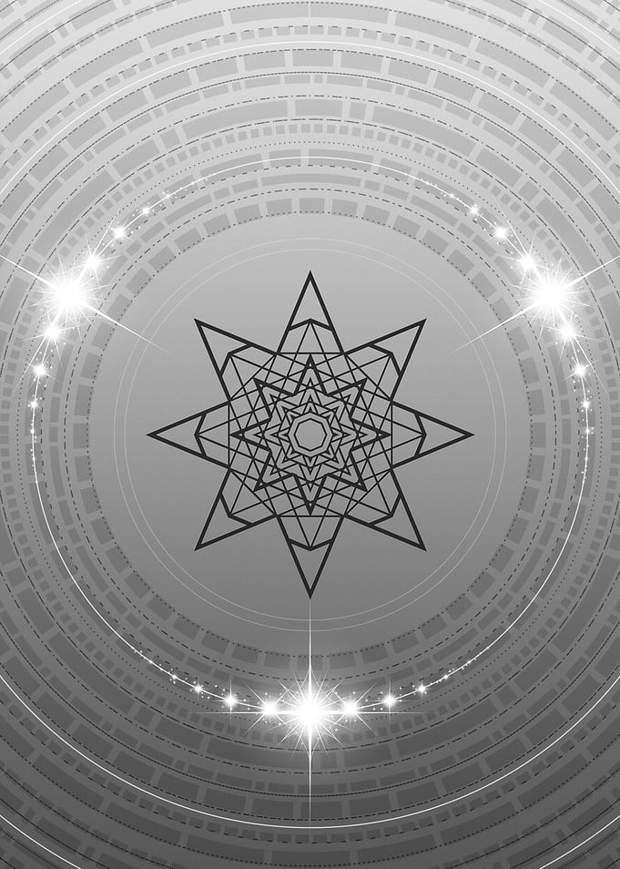 Gray Glyph Mandala Rune