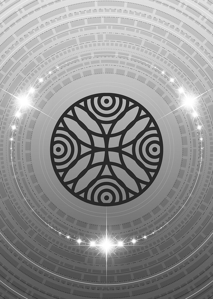 Gray Glyph Mandala Rune