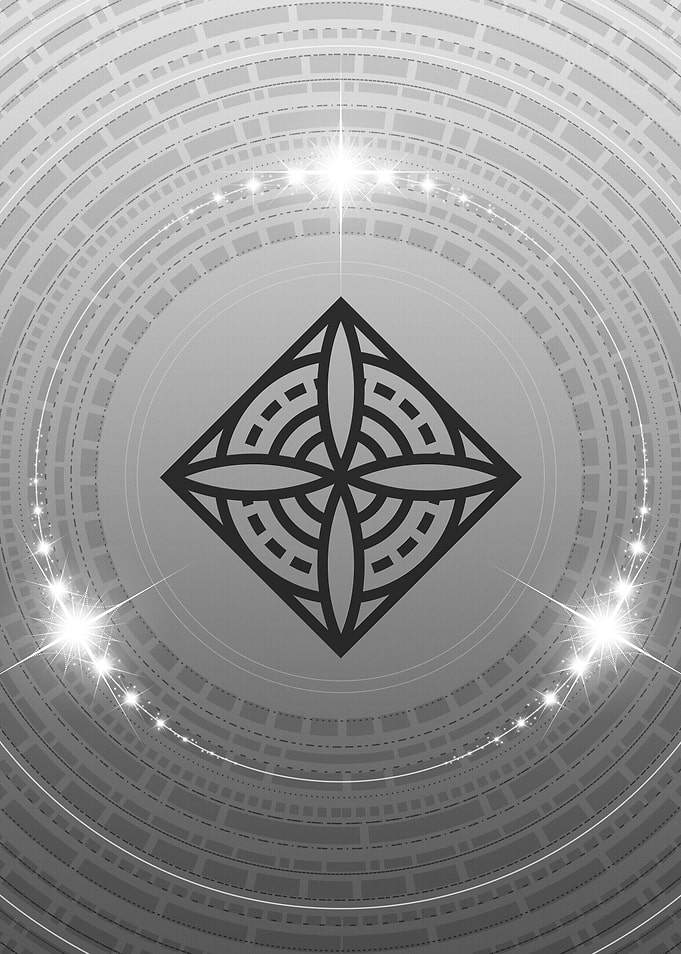 Gray Geometric Glyph Sign