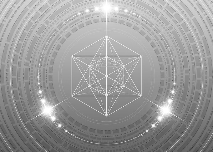 Grey Geometric Glyph Rune