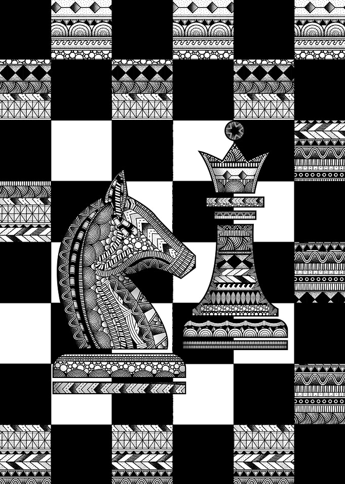 Chess Knight and Queen