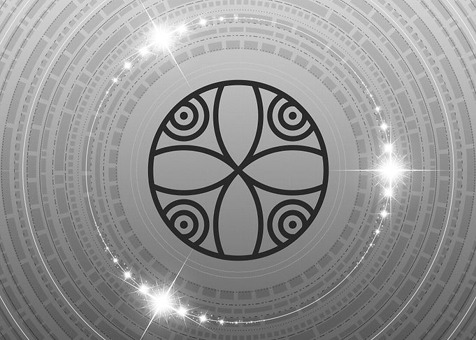 Grey Geometric Glyph Rune