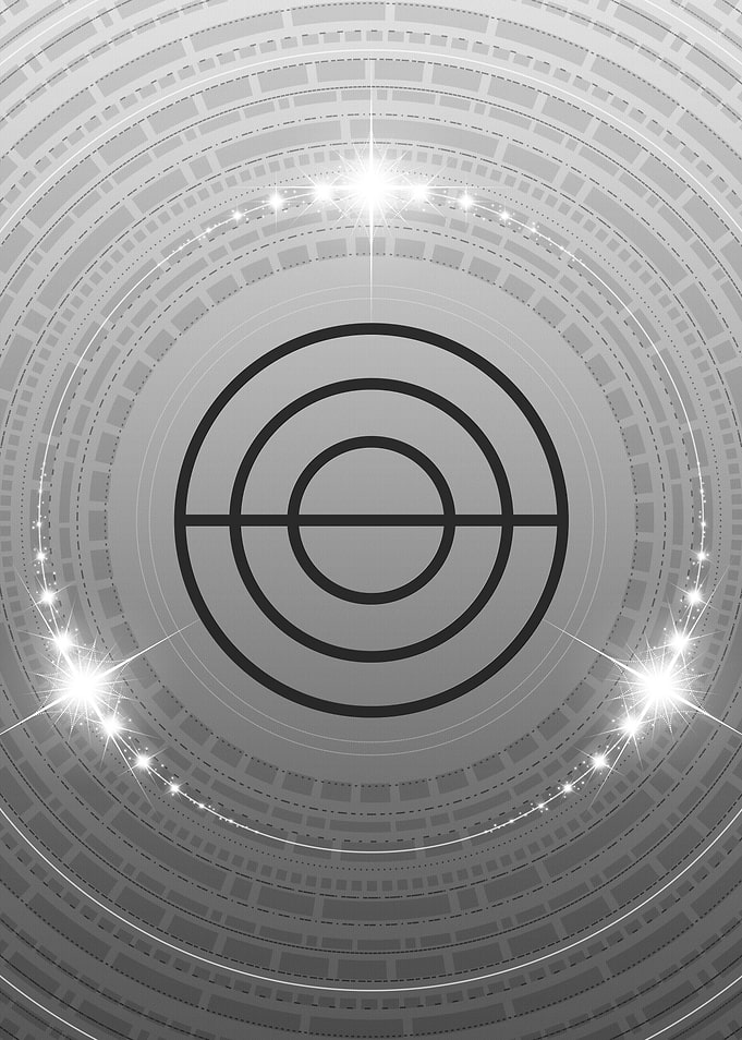 Grey Geometric Glyph Rune