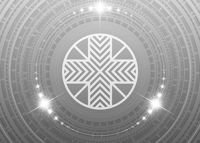 Gray Sacred Geometry Glyph