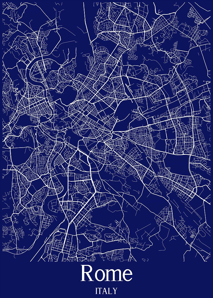 Rome City Map Italy