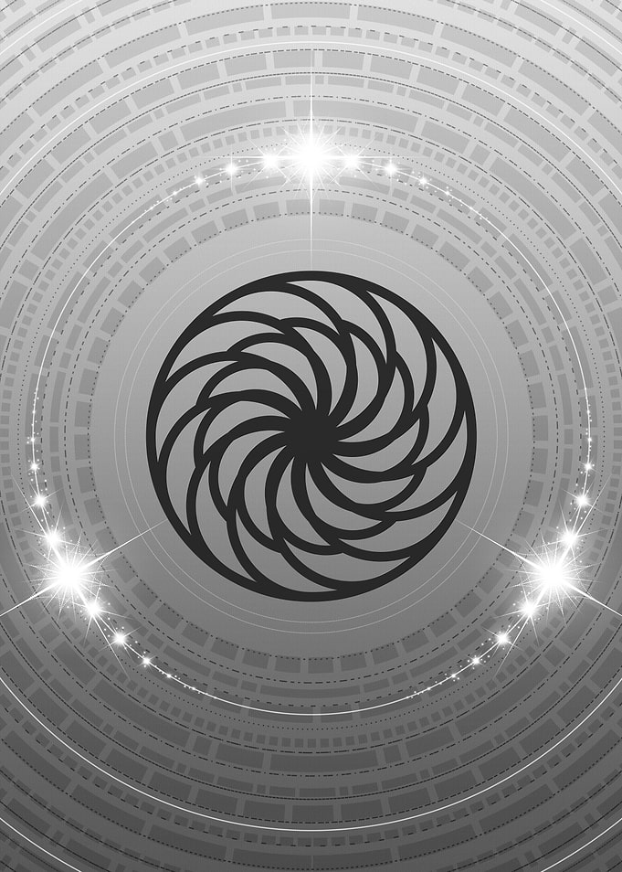 Grey Sacred Geometry Glyph