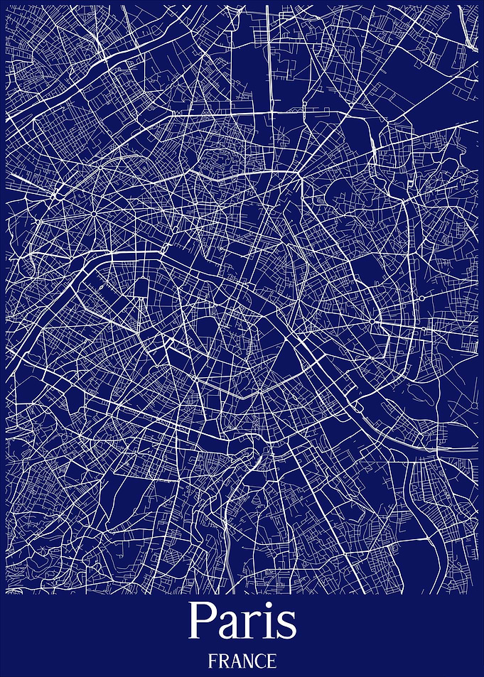 Paris City Map France