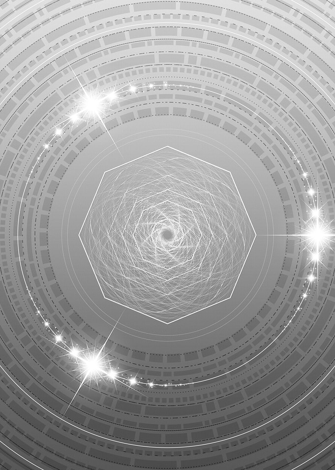 Grey Sacred Geometry Glyph