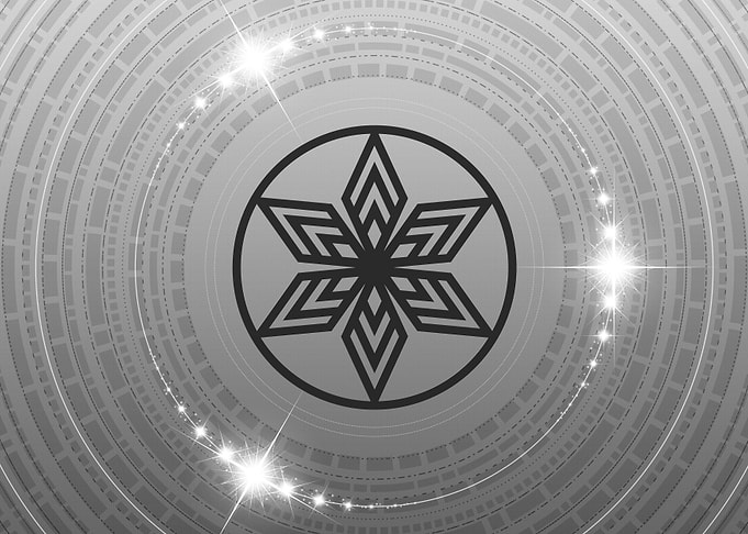 Grey Geometric Glyph Rune