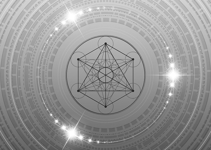 Gray Sacred Geometry Glyph