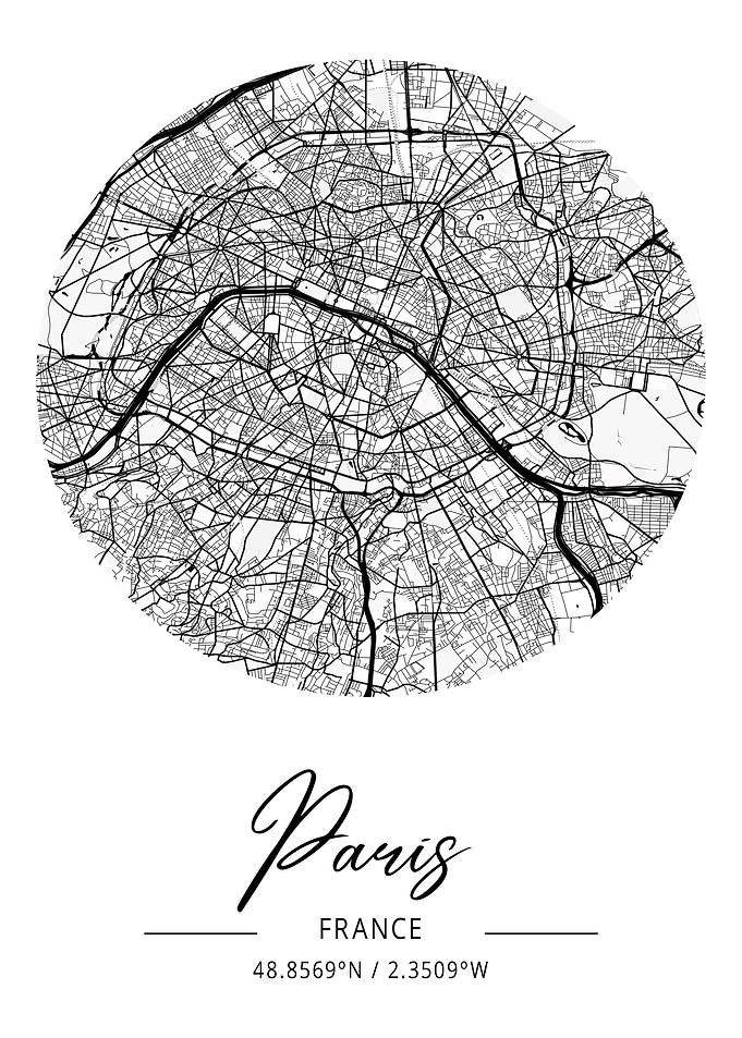 Paris City Map France