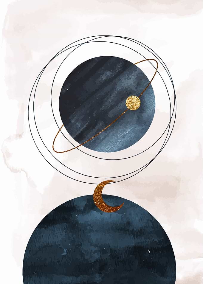 Abstract Watercolor Space