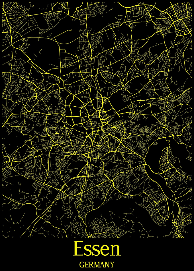 Essen City Map Germany